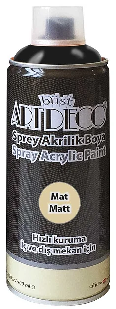 ARTDECO SPREY BOYA AKRİLİK 400 ML MAT SİYAH M790 400-M790