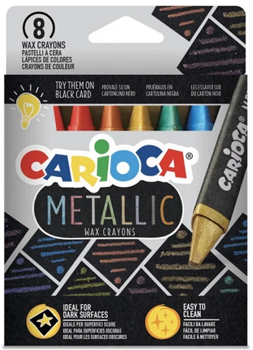 CARIOCA PASTEL BOYA METALİK WAX MAXİ 8 Lİ 43163