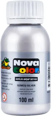NOVA COLOR AKRİLİK BOYA 100 GR GÜMÜŞ NC-2036