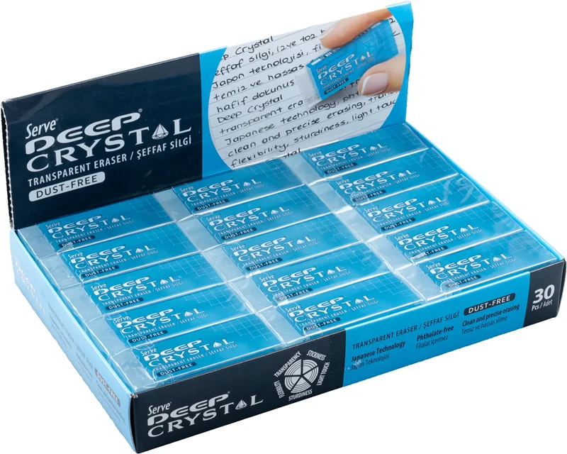 SERVE SİLGİ DEEP CRYSTAL ŞEFFAF 30 LU SV-DC30KT