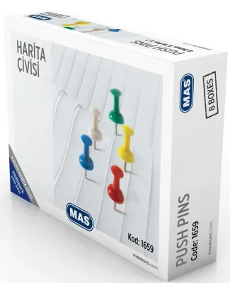 MAS HARİTA ÇİVİSİ RENKLİ MULTİPACK 1659