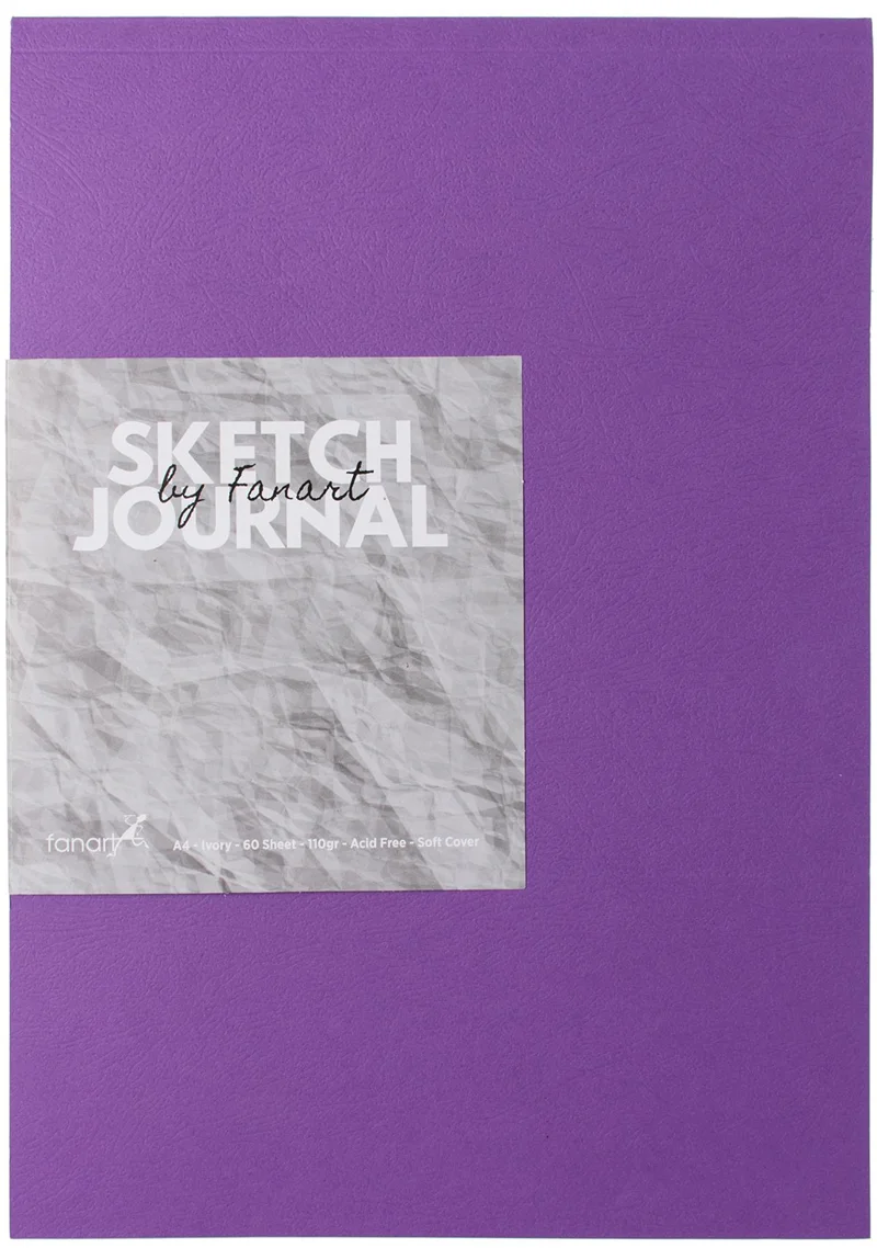 FANART ACADEMY ÇİZİM BLOĞU SKETCH JOURNAL A4 110 GR 60 YP MOR F-8663.A4