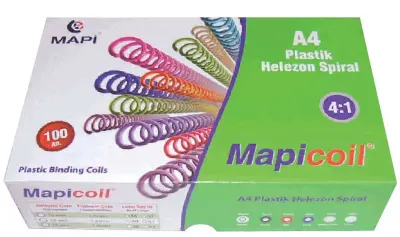 MAPİ SPİRAL PLASTİK HELEZON 4:1 20MM BEYAZ 100 AD. 48 LOP POŞETLİ 2362000