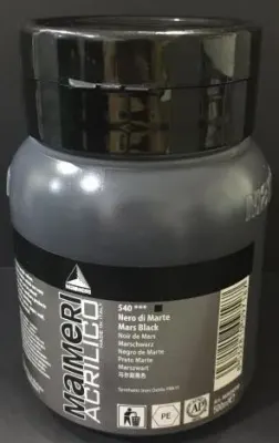 MAIMERI AKRİLİK BOYA ACRILICO SERİSİ 500 ML MARS BLACK 934540