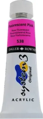 DALER ROWNEY AKRİLİK BOYA SYSTEM 3 ORIGINAL SERİSİ 75 ML FLUORO PINK 129075538