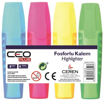 CEO FOSFORLU KALEM KULPLU 4 LÜ FO0018
