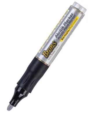BRONS AKRİLİK MARKER GÜMÜŞ BR-4021