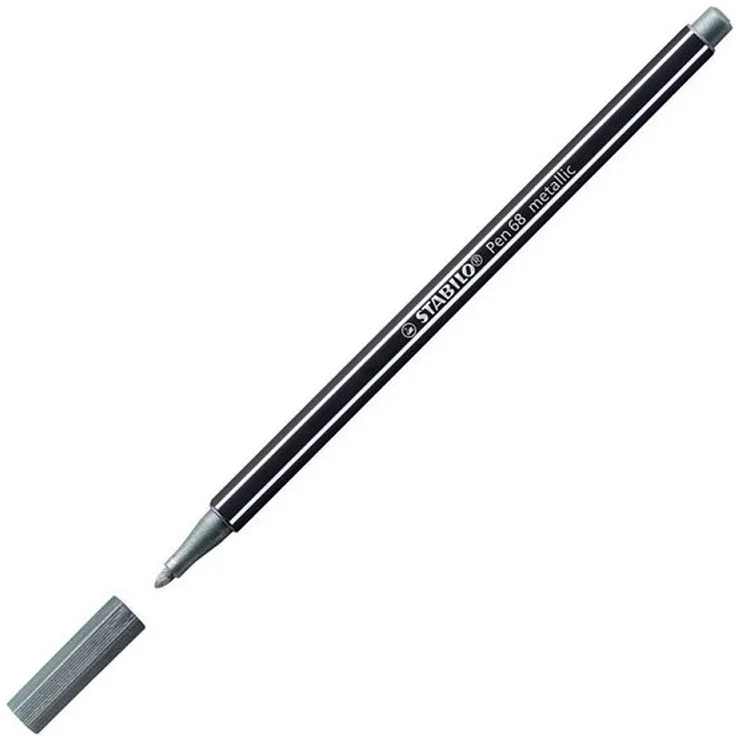 STABILO KEÇELİ KALEM PEN 68 METALİK GÜMÜŞ 68/805