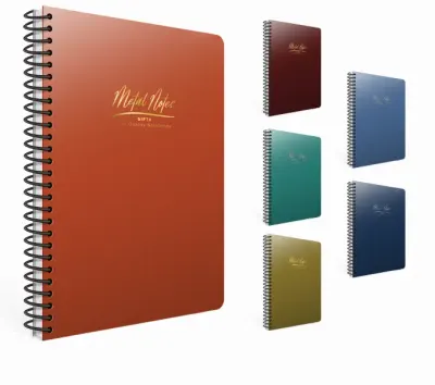 GIPTA DEFTER METAL NOTES A4 SPİRALLİ PP KAPAK 120 YP. KARELİ 6134