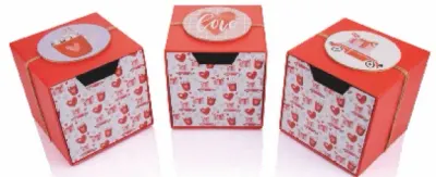 GIPTA KUTU SETİ 3 LÜ VALENTINES DAY CARITAS KÜP BX06490
