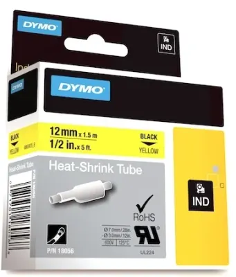 DYMO ŞERİT RHİNOPRO 12MM x 1.5MT SARI/SİYAH 18056