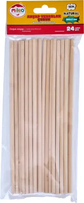 MİLEO AHŞAP ÇUBUK YUVARLAK 5 X 200 MM NATUREL 1834