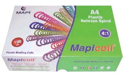 MAPİ SPİRAL PLASTİK HELEZON 4:1 25MM BEYAZ 50 AD.48 LOP POŞETLİ 2362500