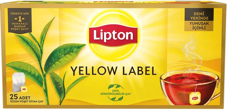 LİPTON BARDAK POŞET ÇAY 25 Lİ YELLOW LABEL 2g 70003580-69700883
