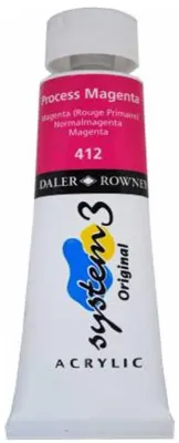DALER ROWNEY AKRİLİK BOYA SYSTEM 3 ORIGINAL SERİSİ 75 ML PROCESS MAGENTA 129075412