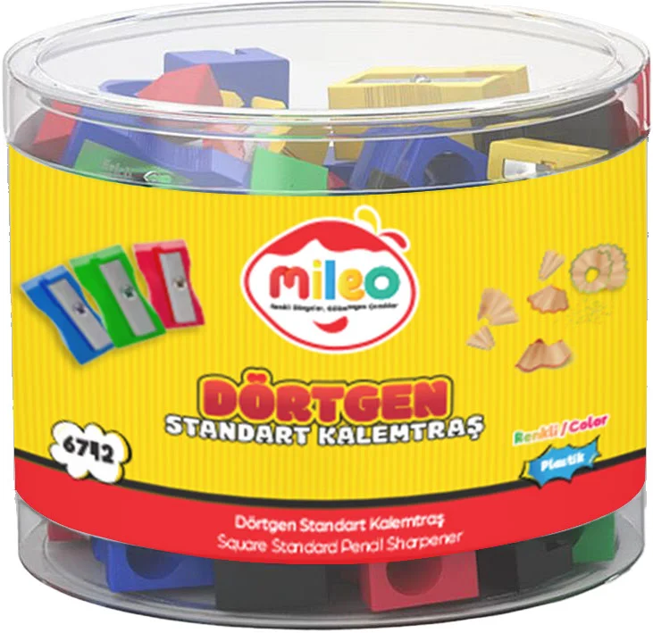 MİLEO KALEMTIRAŞ STANDART PLASTİK DÖRTGEN 6742
