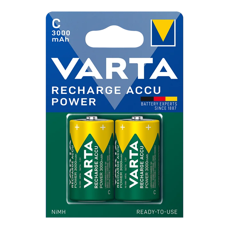 VARTA ŞARJLI 3000MH 2'Lİ C BOY 56714101402