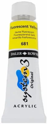 DALER ROWNEY AKRİLİK BOYA SYSTEM 3 ORIGINAL SERİSİ 75 ML FLUORO YELLOW 129075681