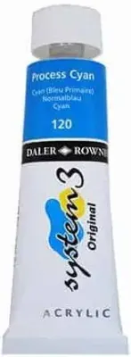 DALER ROWNEY AKRİLİK BOYA SYSTEM 3 ORIGINAL SERİSİ 75 ML PROCESS CYAN 129075120