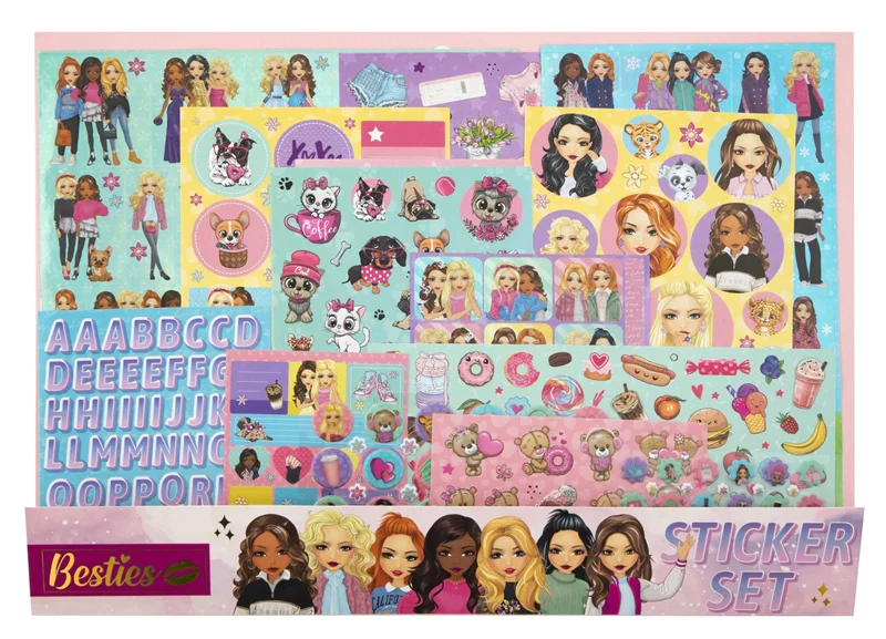 BESTIES MEGA STICKER SET 26x35.5cm + 300 AD -14 YP. 7916