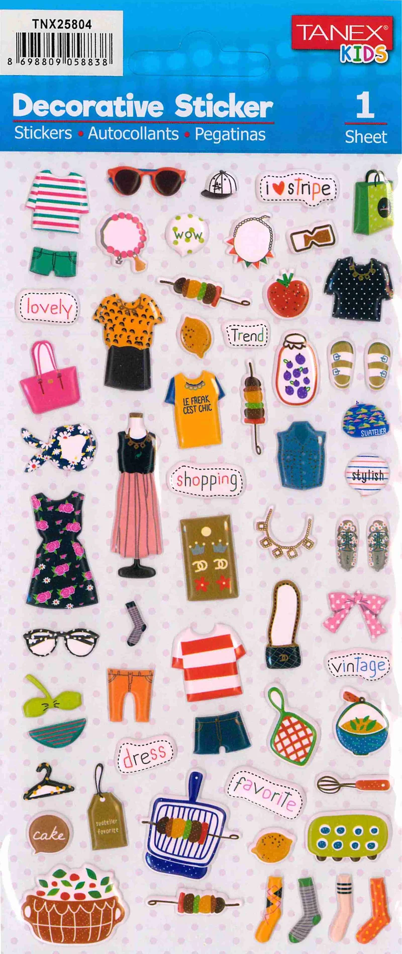 TANEX TNX-25804 DECORATIVE STICKER 5 AD. TNX2580405