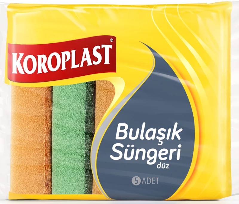 KOROPLAST BULAŞIK SÜNGERİ DÜZ 5 Lİ PAKET 600009455