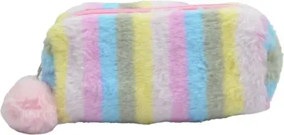 UNICK COLOR KALEM ÇANTASI PONPONLU RAINBOW PELUŞ 7697