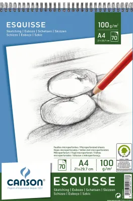 CANSON ESKİZ BLOK LEISURE ESQUISS SPİRALLİ A4 100 GR 70 SF 200005777