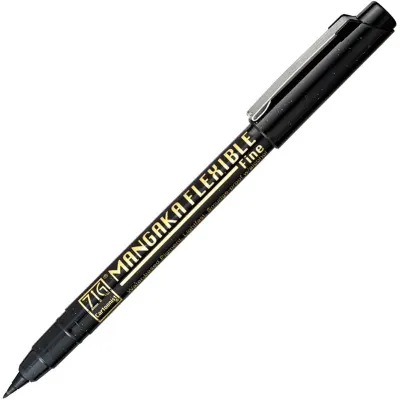 ZIG MANGAKA ÇİZİM KALEMİ FLEXIBLE CNMF FINE SİYAH