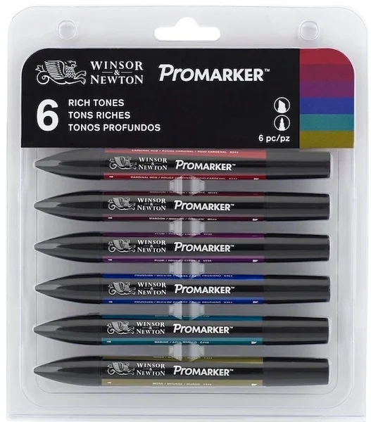 W&amp;N PROMARKER KALEM SET 6 RENK RICH TONES (ZENGİN TONLAR) WN-0290026