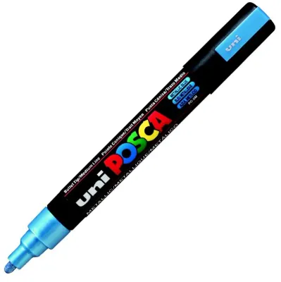 UNİ POSTER MARKÖRÜ POSCA PC-5M 1.8-2.5 METALİK MAVİ