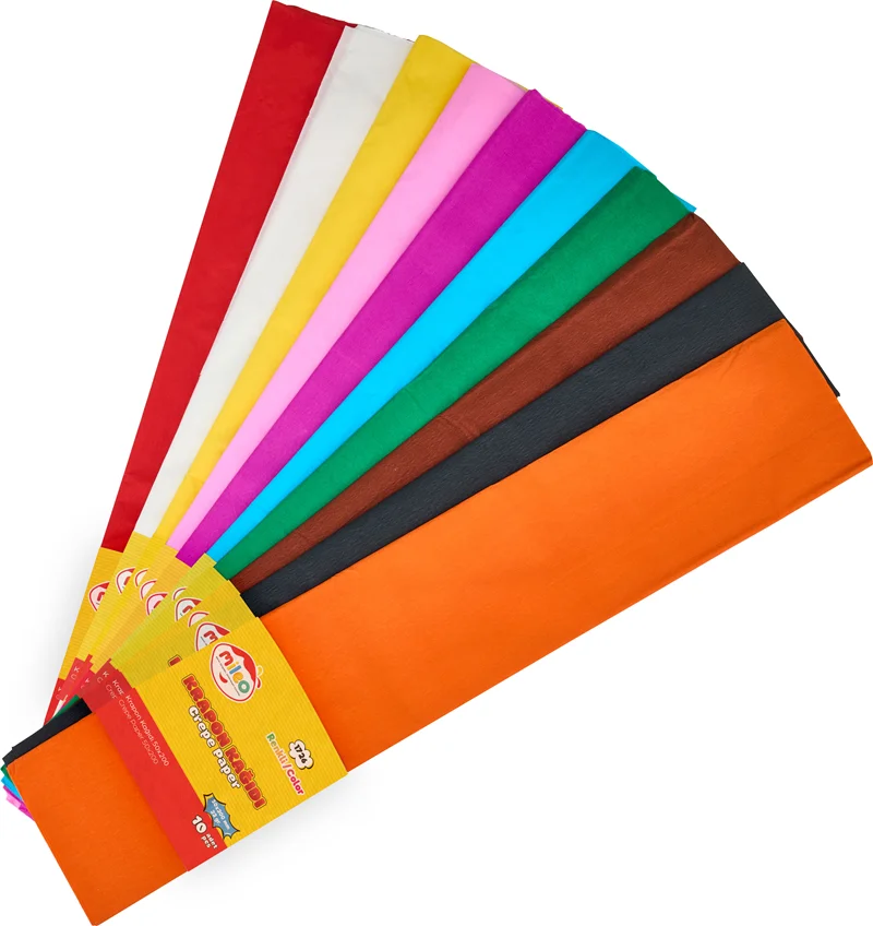 MİLEO KRAPON KAĞIDI - 22 GR - 50 X 200 CM - 10'LU PK - KARIŞIK 10 RENK 1726