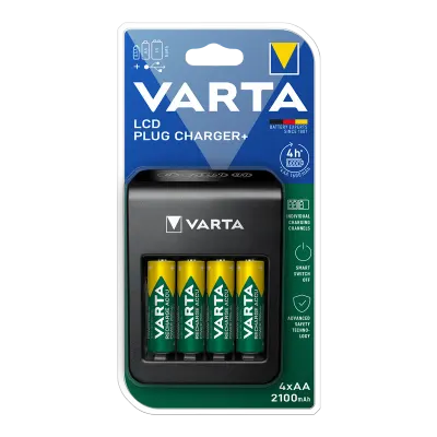 VARTA LCD PLUG ŞARJ ALETİ (4*2100 MH PİL HEDİYELİ) 57687101441