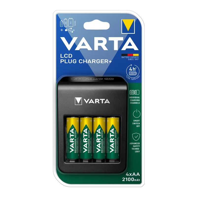 VARTA LCD PLUG ŞARJ ALETİ (4*2100 MH PİL HEDİYELİ) 57687101441