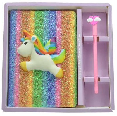 UNICK COLOR DEFTER ELEGANS PUFFY UNICORN SİMLİ KALEMLİ SET 7693