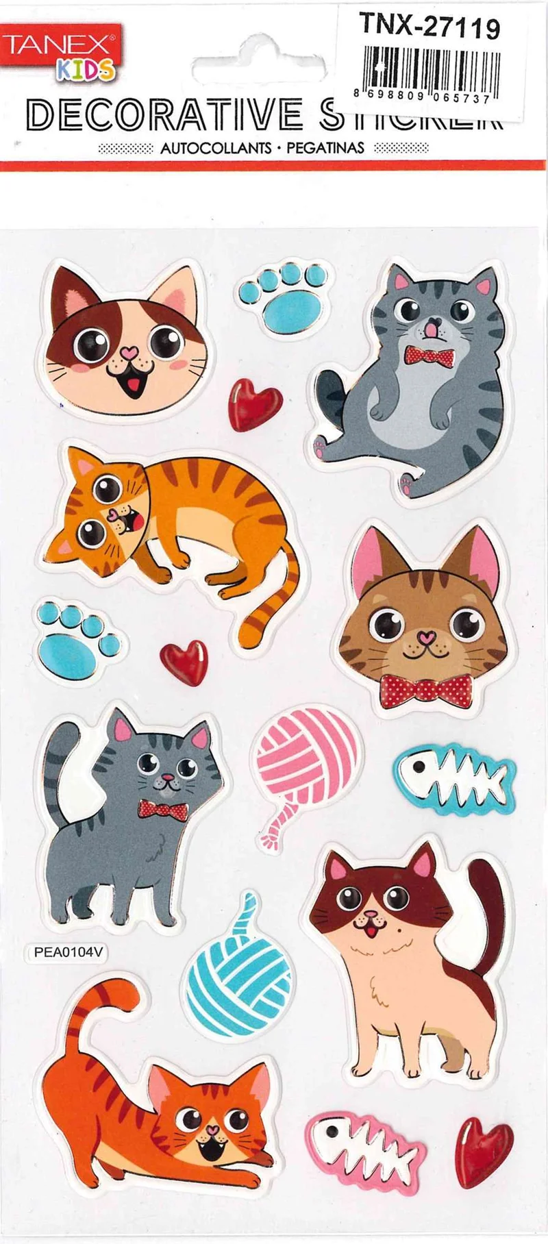 TANEX TNX-27119 PUFFY OYUNCU KEDİ ETİKET SERİSİ 5 AD. TNX2711905