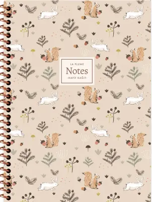 KESKİN DEFTER LA PLUME FOREST 16.5X22.5 SPİRALLİ PP KAPAK 80 YP.ÇİZGİLİ 335821-99