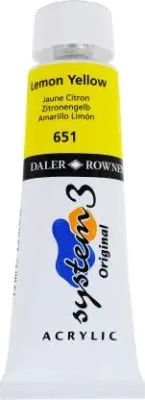 DALER ROWNEY AKRİLİK BOYA SYSTEM 3 ORIGINAL SERİSİ 75 ML LEMON YELLOW 129075651
