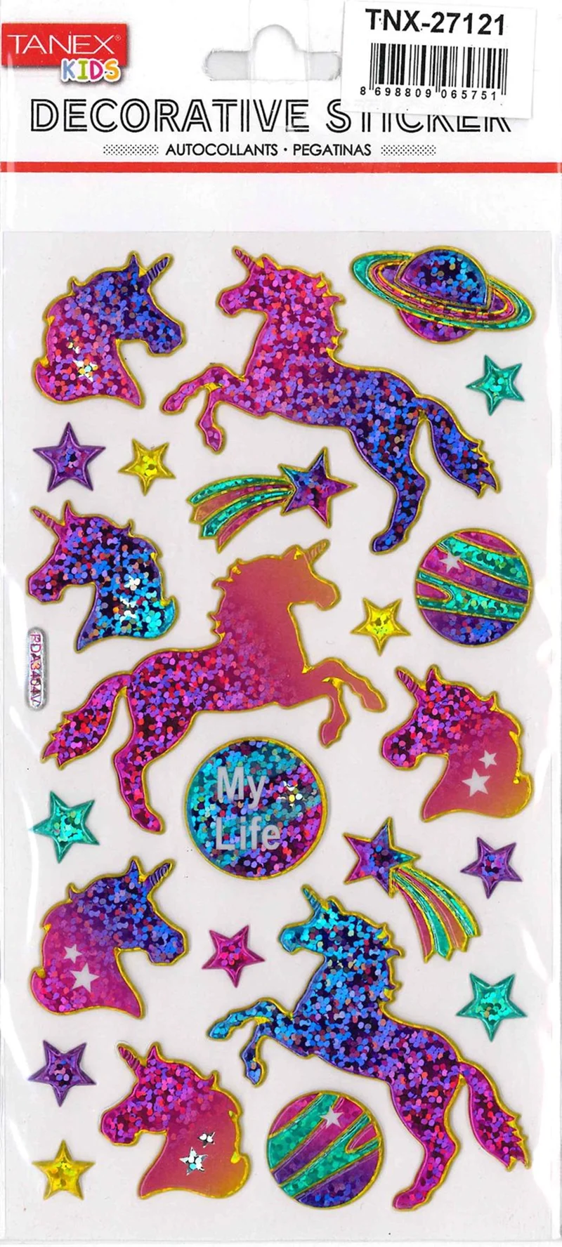 TANEX TNX-27121 PUFFY PARLAK UZAYLI UNICORN SERİSİ 5 AD. TNX2712105
