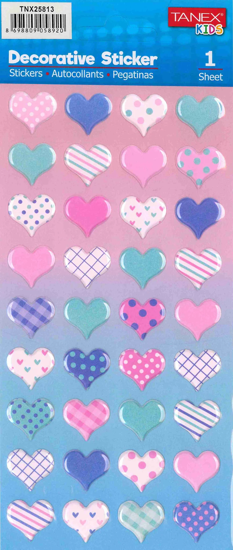 TANEX TNX-25813 DECORATIVE STICKER 5 AD. TNX2581305