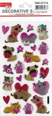 TANEX TNX-27114 PUFFY AŞIK KEDİ VE KÖPEK SERİSİ 5 AD. TNX2711405