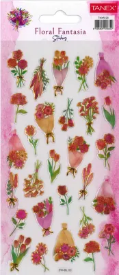 TANEX TNX-5128 FLORAL FANTASİA STICKER-9 PUFFY 5 AD 5 AD TNX512805