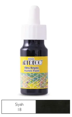 ARTDECO EBRU BOYASI 30 ML (DAMLALIKLI) SİYAH Y-016B-18