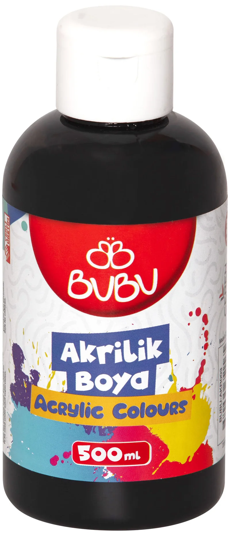 BU-BU AKRİLİK BOYA 500 GR. SİYAH BUBU-AKR020