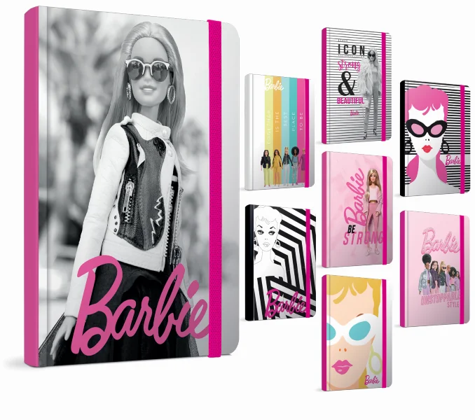 GIPTA DEFTER BARBIE 13x21 İP DİKİŞ SERT KAPAK 120YP. ÇİZGİLİ 6931