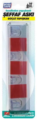 BOSS TAPE ASKI PLASTİK KENDİNDEN YAPIŞKANLI 4 LÜ 10 KG ŞEFFAF TEKLİ BLS. BT-11026