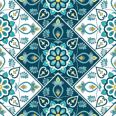 BOSS TAPE KARO PVC YAPIŞKANLI 30x30 CM 4 LÜ PAKET FLOWER MOSAIC BT-12013