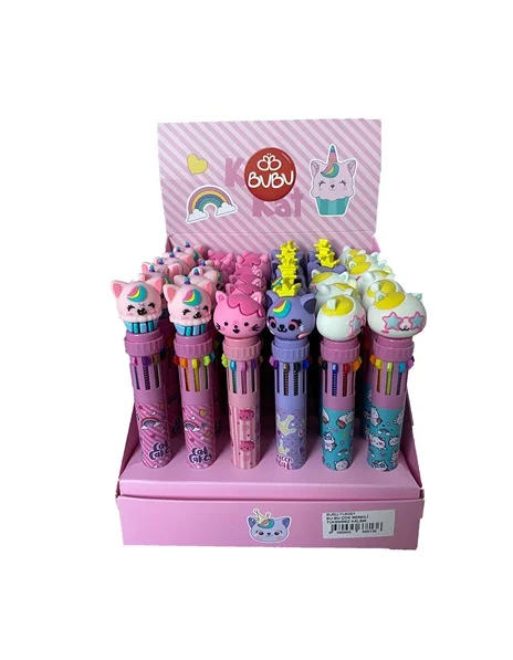 BU-BU ÇOK RENKLİ TÜKENMEZ KALEM KEDİLER BUBU-TUK001
