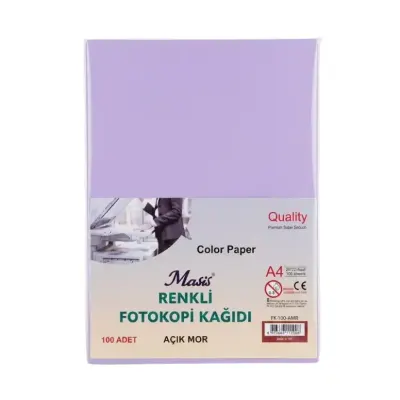 MASİS RENKLİ FOTOKOPİ KAĞIDI AÇIK MOR 100 LÜ