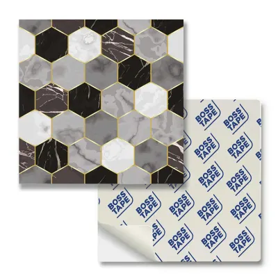 BOSS TAPE KARO PVC YAPIŞKANLI 30x30 CM 4 LÜ PAKET ALTIGEN SİYAH-BEYAZ BT-12006